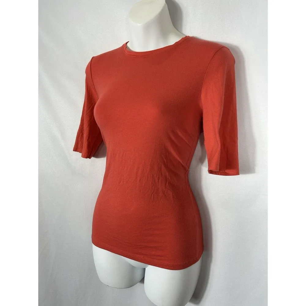 Vintage Mossimo Y2K Fitted Knit Top 00s Half Sleeve Boho Preppy Indie Art Size M